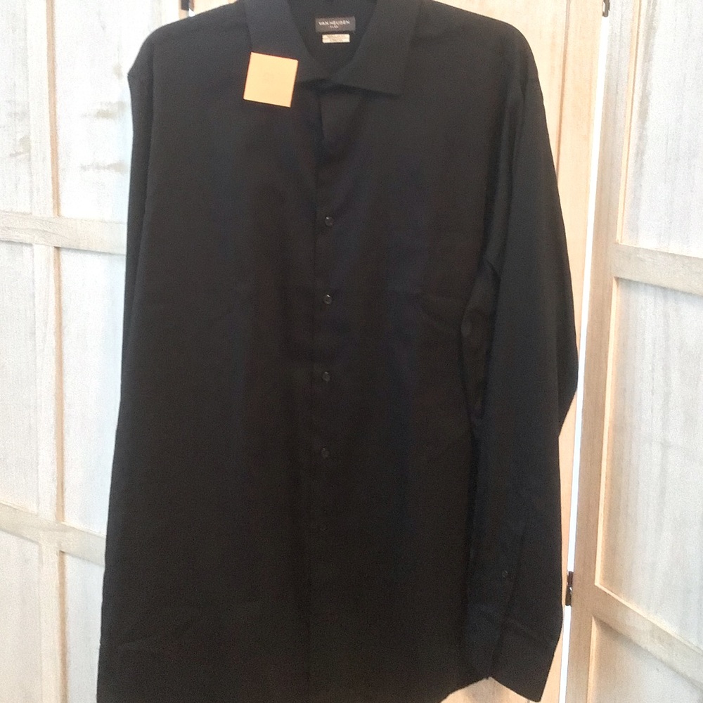 Van Heusen Black dress shirt NEVER worn size 16 1/2 34-35
